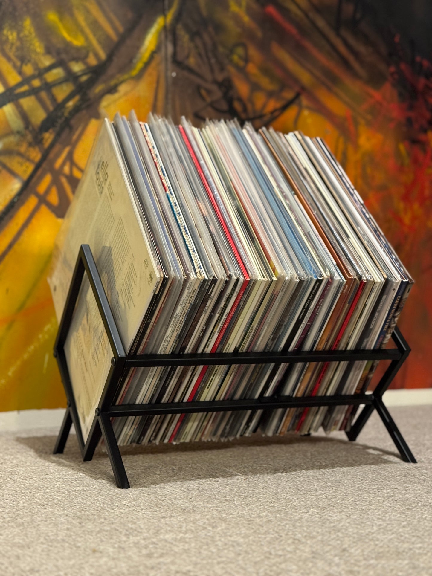 Steel Frame Record Rack