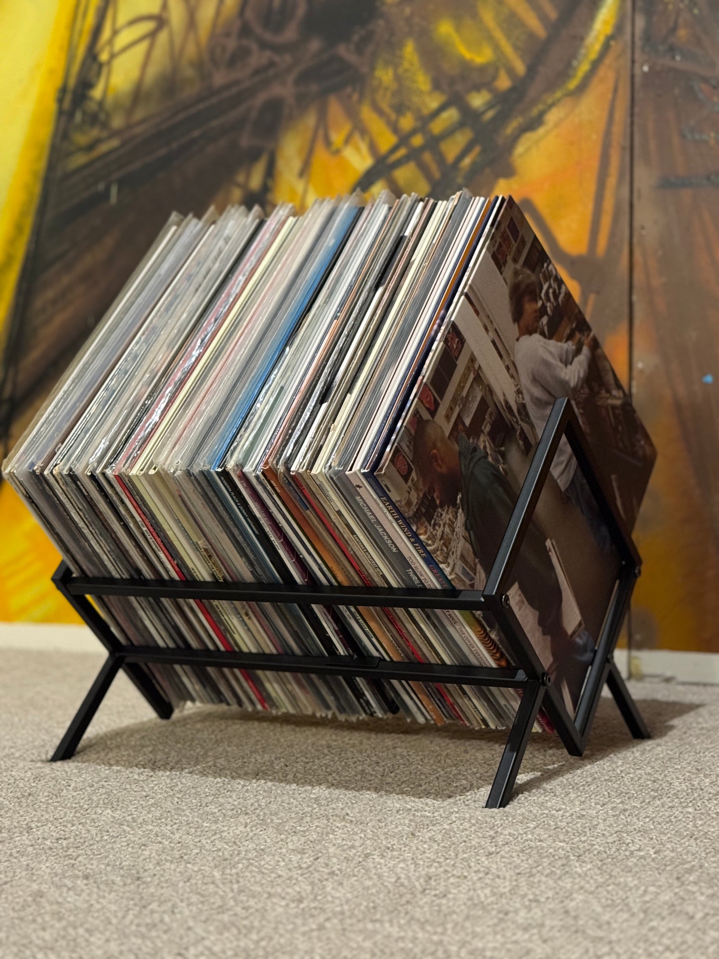 Steel Frame Record Rack