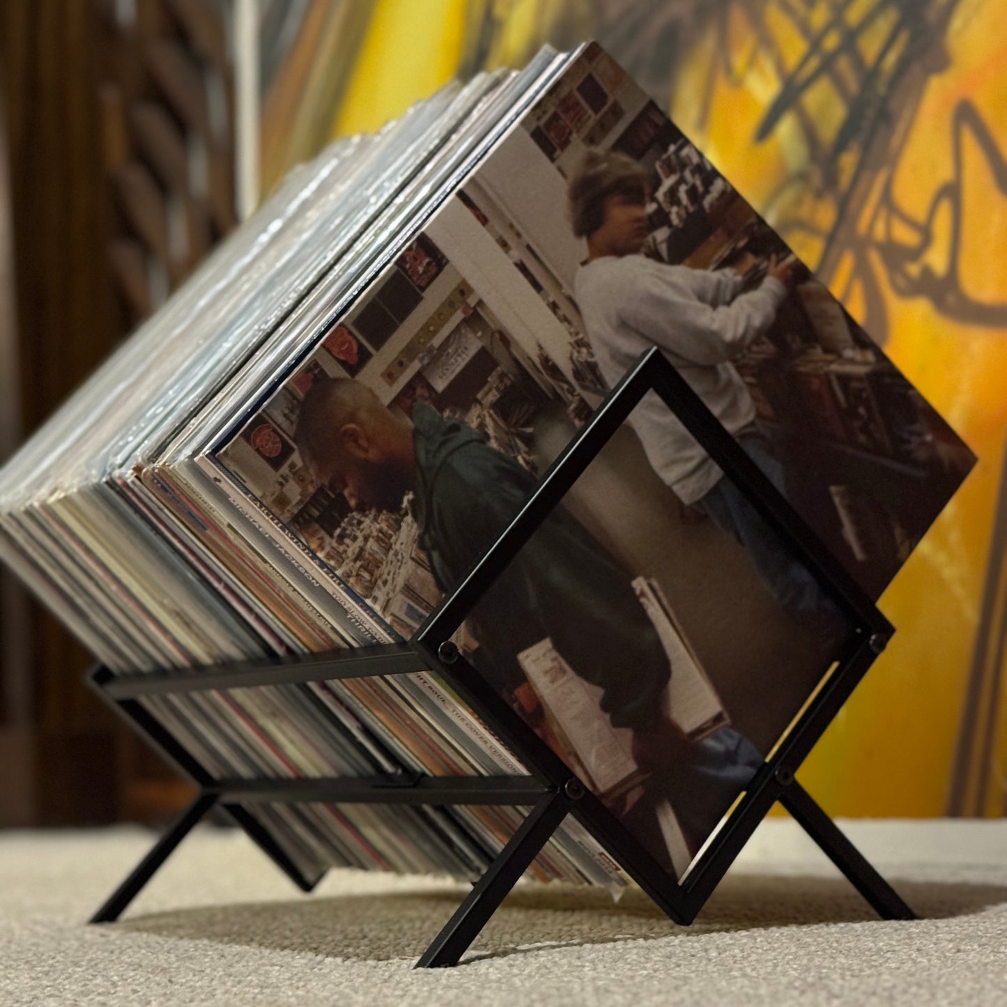 Steel Frame Record Rack